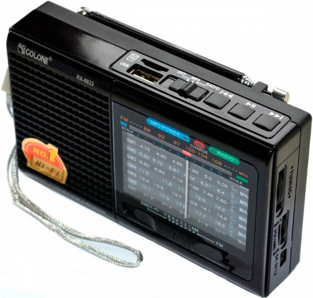 Golon Радиоприемник ФМ/AM/SW/МP3 плеєр RX-6622 SD/USB