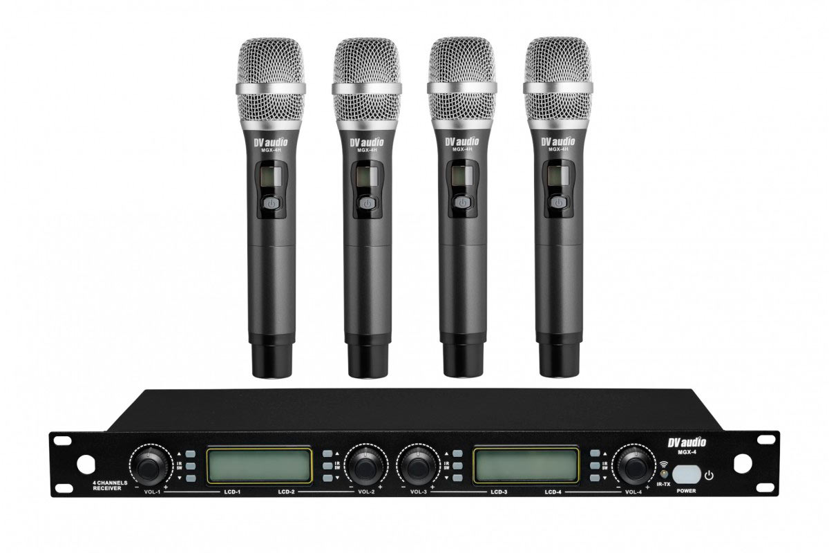 DV Audio Радиосистема DV Audio MGX-44H с 4-мя ручными радиомикрофонами