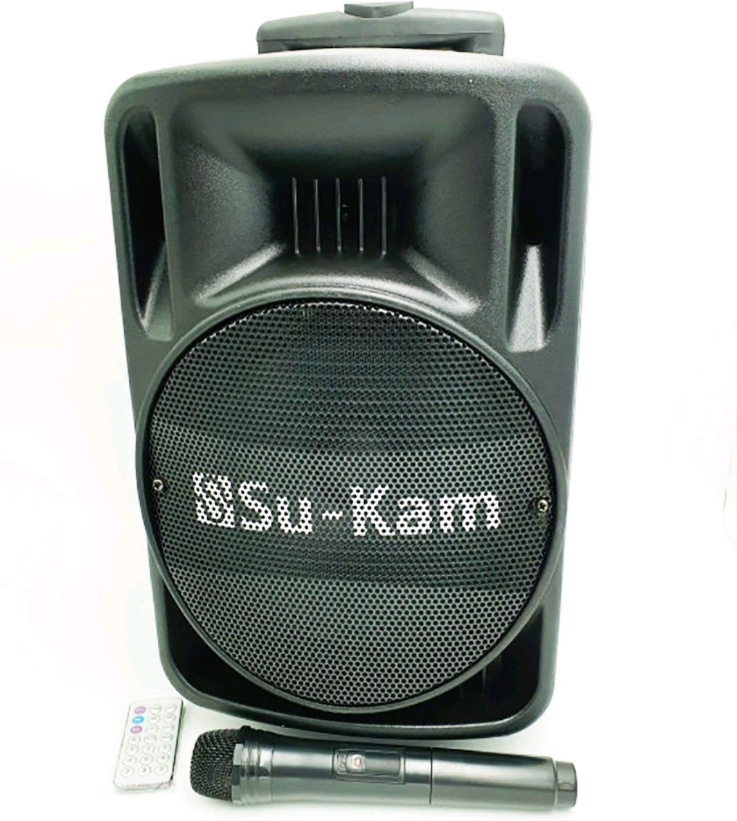 Su-Kam Акустическая система BT100D с MP3-USB/ SD/ FM радио/ Bluetooth/ Аккумулятор/ радиомикрофон