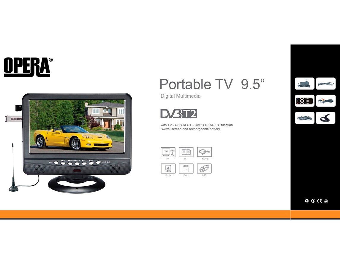 Opera Автомобильный ТВ с Т2 тюнером 901 DVB T2