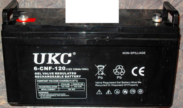 UKC Аккумуляторная батарея 12В 120Ач