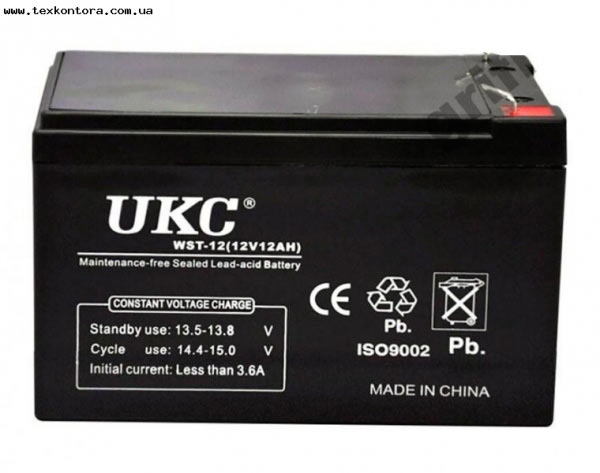 UKC Аккумуляторная батарея 12В 12Ач