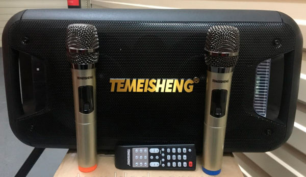 Temeisheng Автономная колонка с аккумулятором TMS502  2 радиомикрофона