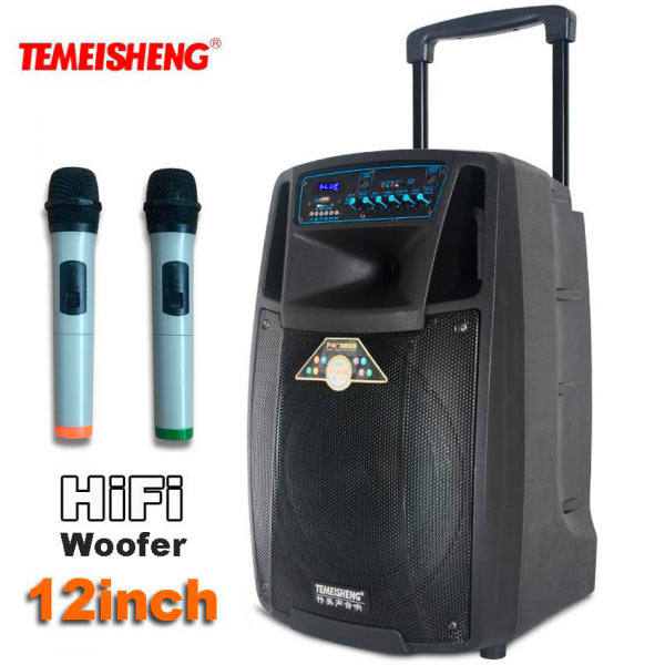 Temeisheng Автономная колонка с аккумулятором SL1201  2 радиомикрофона