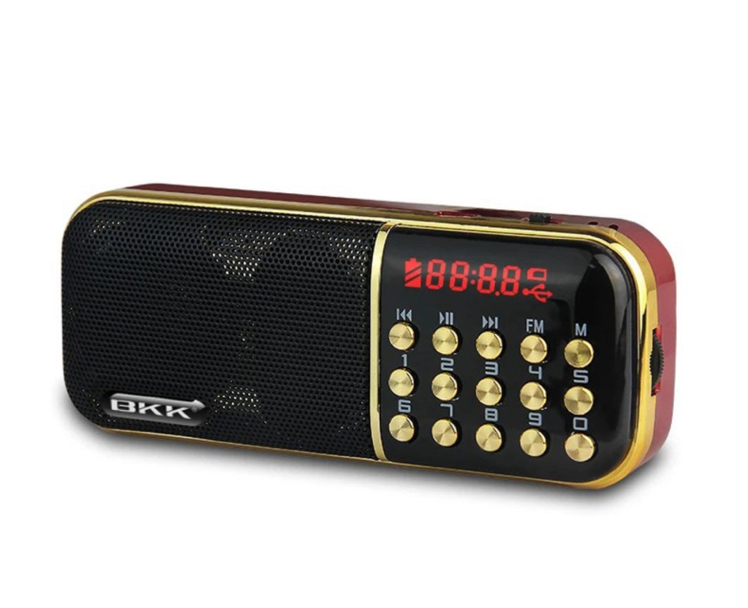 BKK Радио ФМ/МP3 плеер B851. 2 аккумулятора 18650, 2-SD