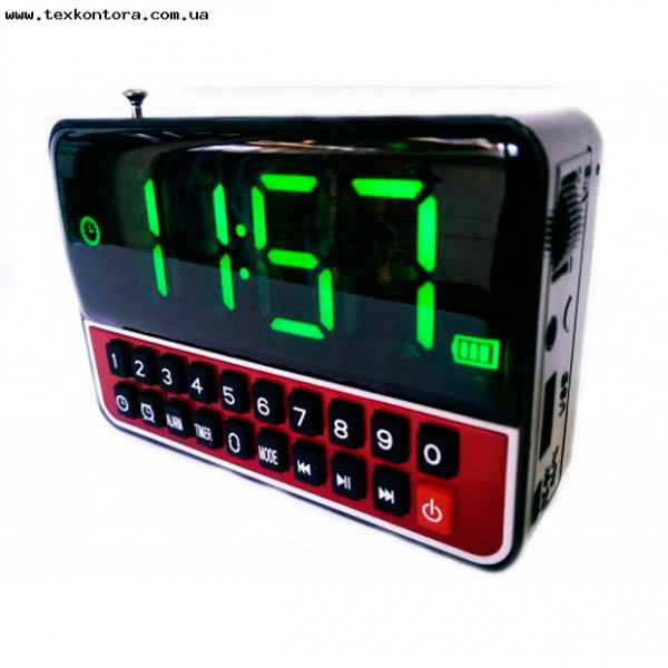 VST Часы WS-1513, большой экран, радиоприемник, MP3