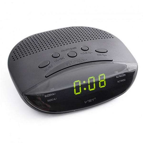 VST Часы с радио, будильник VST-908. Зеленый LED дисплей