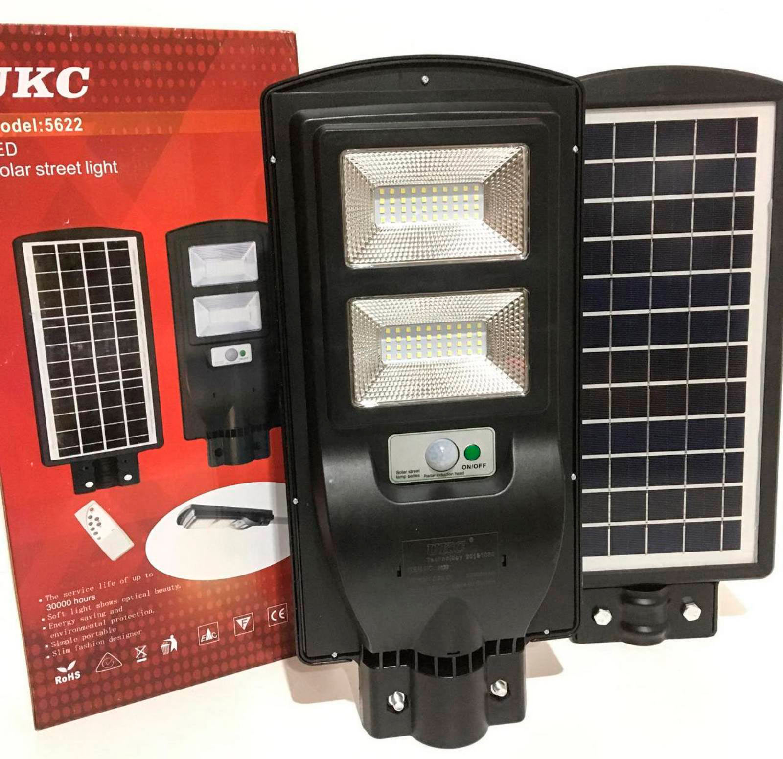 UKC Уличный светильник UKC mod.5622 с солнечной зарядкой, 90 Вт, 96 Led