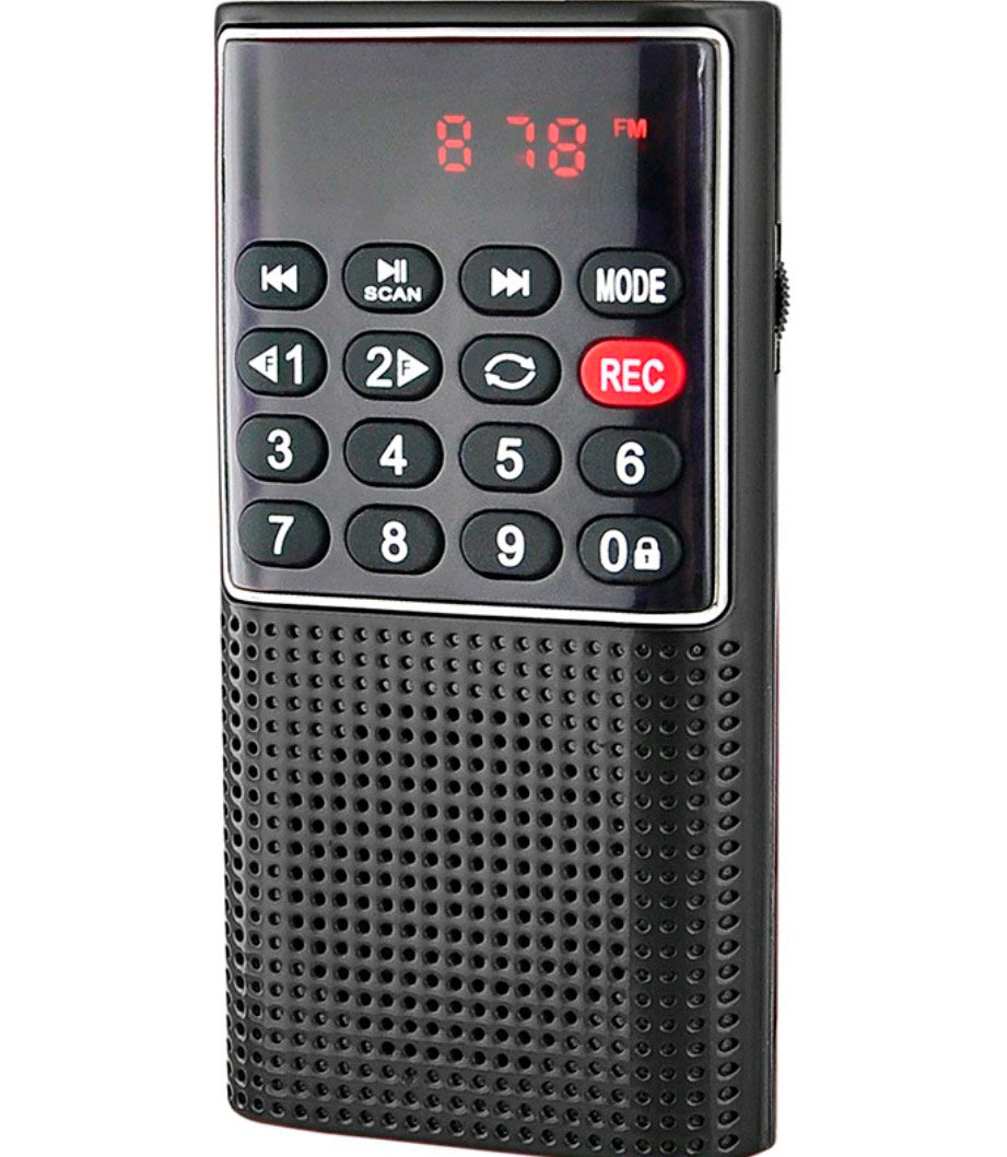 Euroline Радиоприемник ФМ L-328 FM/ SD-MP3 плеер, запись, AUX, выход для наушников, карманное радио