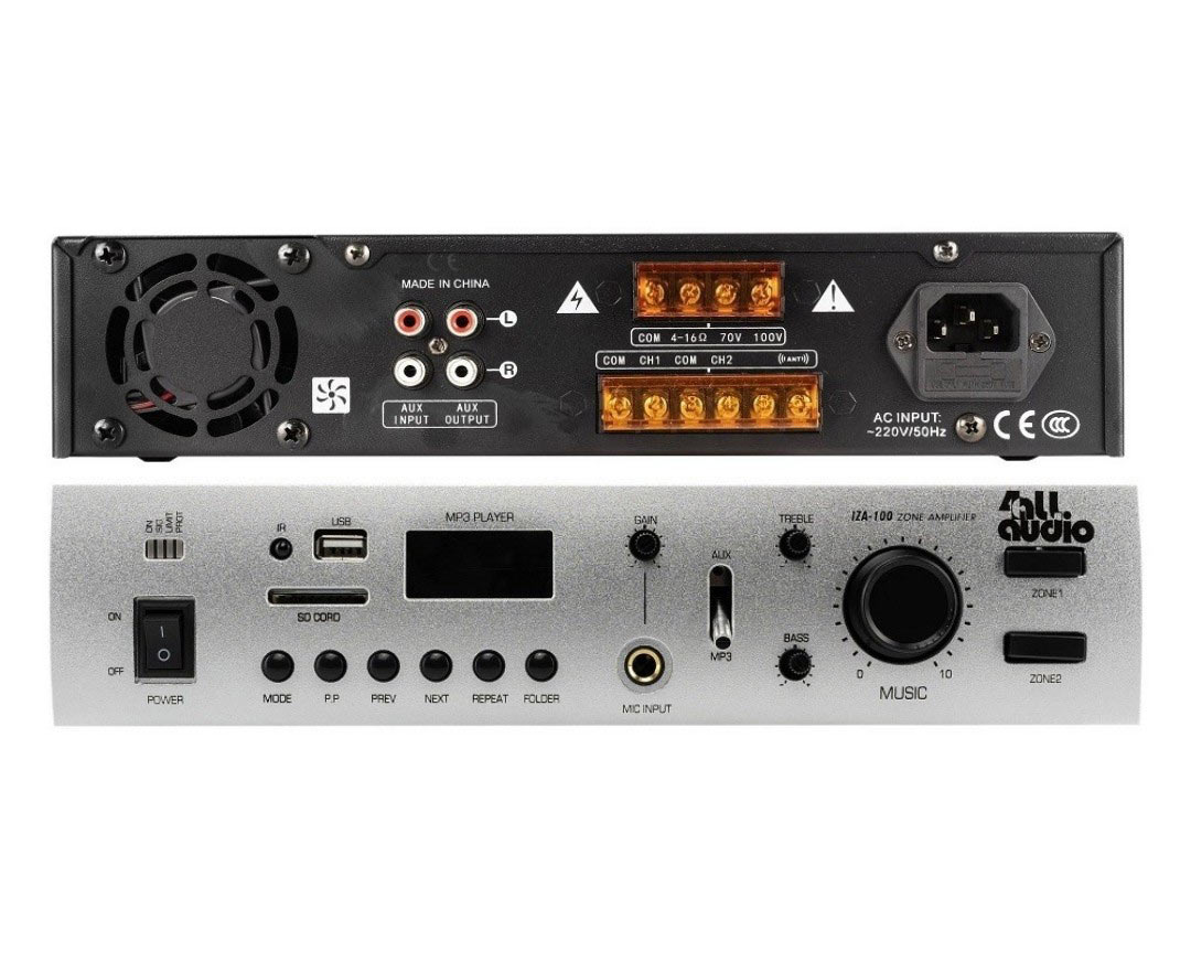 4All Audio Усилитель-микшер PAMP-60-2Z Bluetooth для трансляции звука и музыки