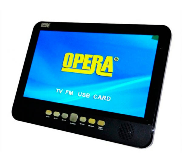 Opera Автомобильный телевизор Opera OP-1001 с Т2 тюнером и аккумулятором art.91483