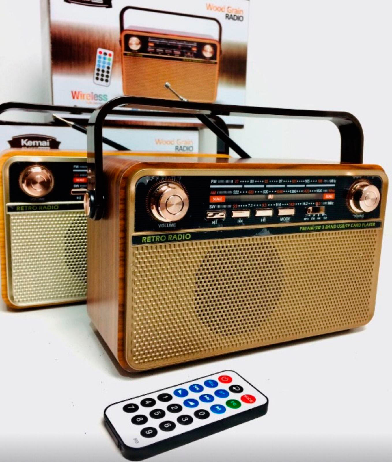 KEMAI Радиоприемник ФМ, АМ, SW KEMAI-MD-505BT. Радио с блютуз, USB/SD плеер