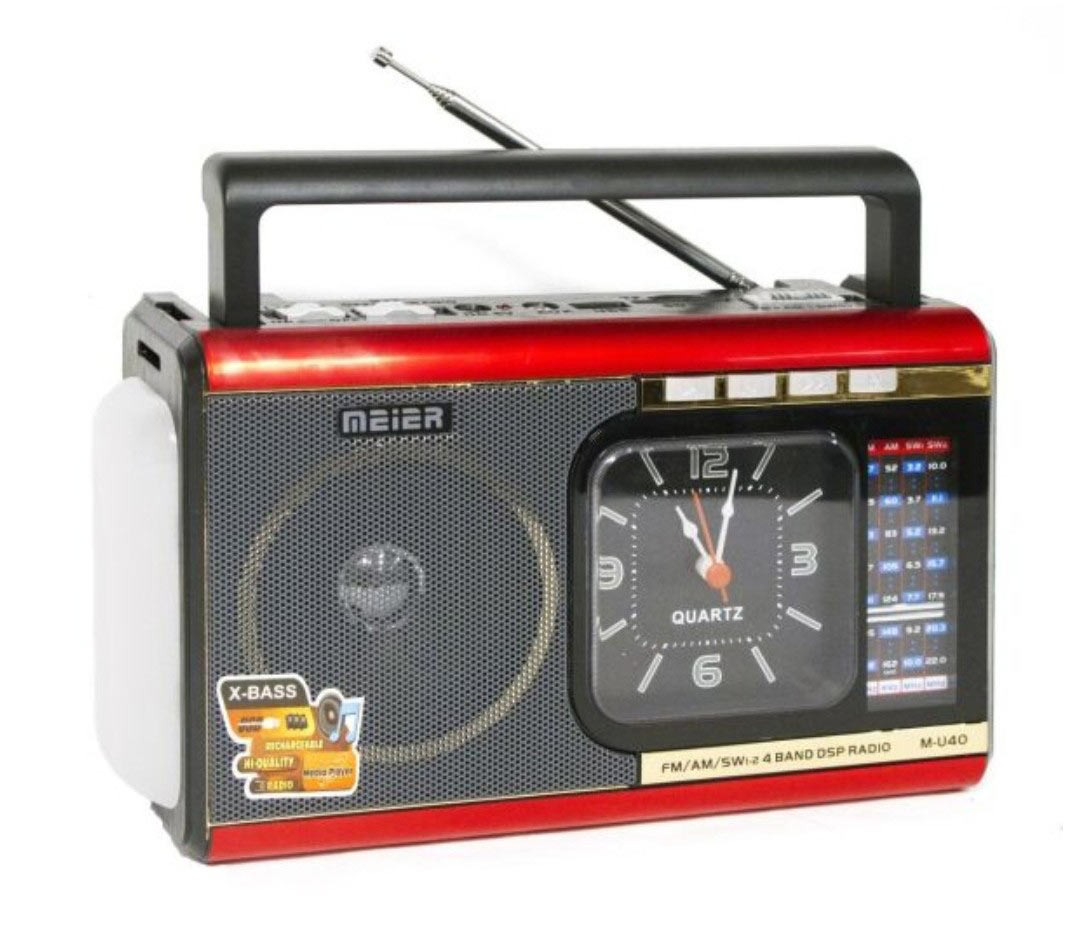 Golon Радиоприемник MU-40 + кварцевые часы. USB, SD плеер. Радио FM, УКВ, СВ