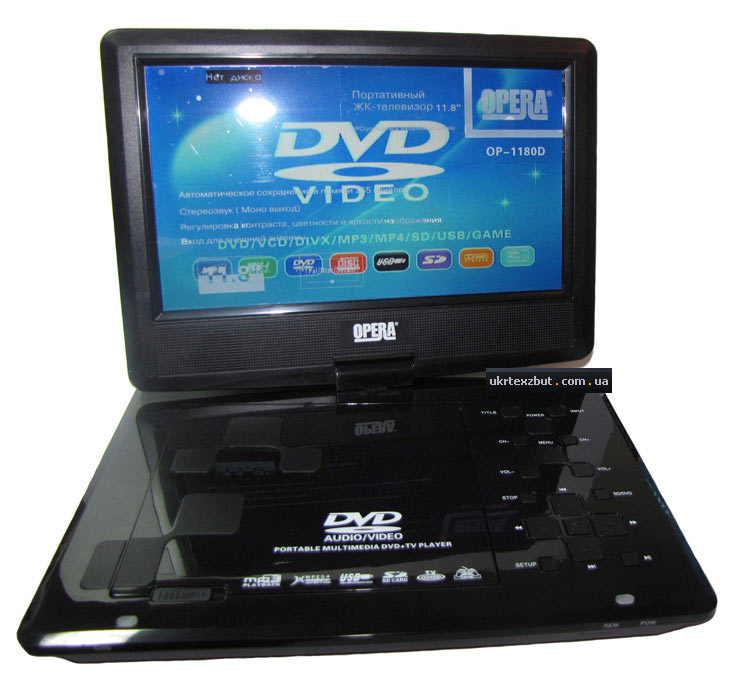 Opera DVD tv T2 портативный OP-1180D с цифровым тюнером