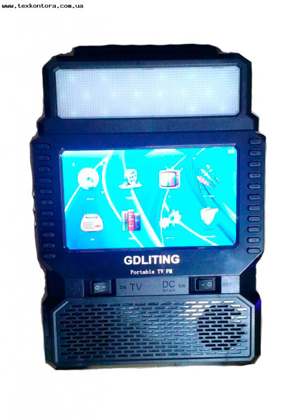 GD LITE Телевизор GD-8086, аккумулятор, USB, радио, фонарь